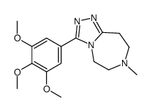 7-methyl-3-(3,4,5-trimethoxyphenyl)-5,6,8,9-tetrahydro-[1,2,4]triazolo[4,3-d][1,4]diazepine结构式