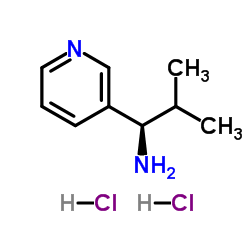 (1R)-2-Methyl-1-(3-pyridinyl)-1-propanamine dihydrochloride结构式