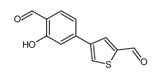 4-(4-formyl-3-hydroxyphenyl)thiophene-2-carbaldehyde Structure