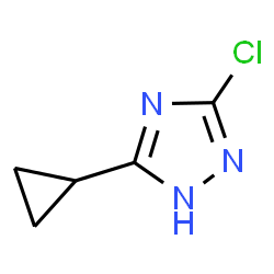 5-Chloro-3-cyclopropyl-1H-1,2,4-triazole结构式