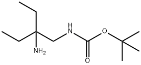 N-(2-氨基-2-乙基丁基)氨基甲酸叔丁酯结构式