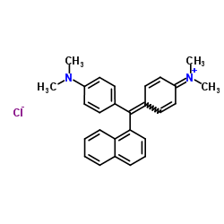 4-{[4-(Dimethylamino)phenyl](1-naphthyl)methylene}-N,N-dimethyl-2,5-cyclohexadien-1-iminium chloride Structure