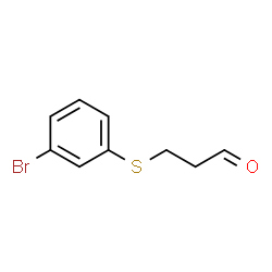 3-((3-Bromophenyl)thio)propanal structure