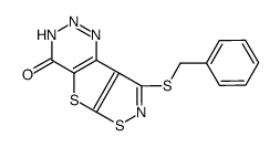 8-benzylsulfanyl-1H-[1,2]thiazolo[2,3]thieno[2,4-b]triazin-4-one结构式