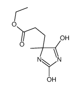 Ethyl 3-(4-methyl-2,5-dioxo-4-imidazolidinyl)propanoate structure