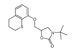 3-tert-butyl-5-(3,4-dihydro-2H-thiochromen-8-yloxymethyl)-1,3-oxazolidin-2-one Structure