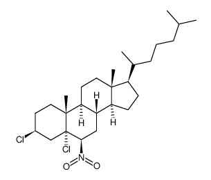 Cholestane, 3,5-dichloro-6-nitro-, (3beta,5alpha,6beta)-结构式