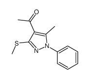 1-(5-methyl-3-methylsulfanyl-1-phenylpyrazol-4-yl)ethanone Structure