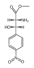 methyl threo-β-hydroxy-4-nitro-3-phenyl-DL-alaninate结构式