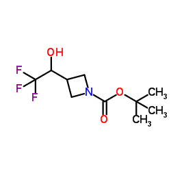 3-(2,2,2-三氟-1-羟乙基)氮杂环丁烷-1-甲酸叔丁酯结构式
