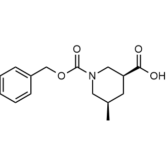 (3s,5r)-1-Benzyloxycarbonyl-5-methyl-piperidine-3-carboxylicacid structure