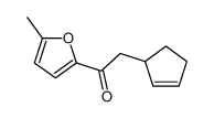 2-cyclopent-2-en-1-yl-1-(5-methylfuran-2-yl)ethanone结构式