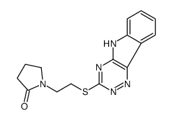 1-[2-(5H-[1,2,4]triazino[5,6-b]indol-3-ylsulfanyl)ethyl]pyrrolidin-2-one Structure