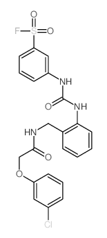 3-[[2-[[[2-(3-chlorophenoxy)acetyl]amino]methyl]phenyl]carbamoylamino]benzenesulfonyl fluoride Structure