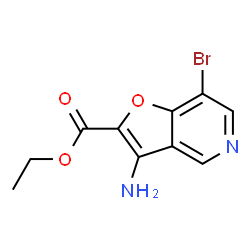 3-氨基-7-溴呋喃并[3,2-c]吡啶-2-甲酸乙酯结构式