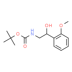 [2-HYDROXY-2-(2-METHOXYPHENYL)ETHYL]-CARBAMIC ACID 1,1-DIMETHYLETHYL ESTER结构式