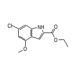 6-氯-4-甲氧基吲哚-2-甲酸乙酯结构式