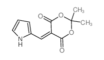 1,3-Dioxane-4,6-dione,2,2-dimethyl-5-(1H-pyrrol-2-ylmethylene)-结构式