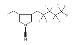 N-氰基-3-(碘甲基)-4-(1h,1H-九戊基)-吡咯烷结构式