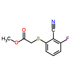 METHYL 2-(2-NITRILO-3-FLUOROPHENYLTHIO)ACETATE structure