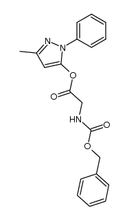 N-benzyloxycarbonyl-glycine 5-methyl-2-phenyl-2H-pyrazol-3-yl ester Structure