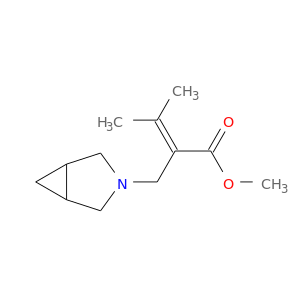 methyl 2-(3-azabicyclo[3.1.0]hexan-3-ylmethyl)-3-methyl-but-2-enoate Structure