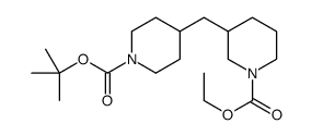 3-(1-boc-哌啶-4-甲基)哌啶-1-羧酸乙酯结构式