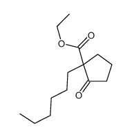 ethyl 1-hexyl-2-oxocyclopentane-1-carboxylate结构式