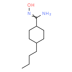 Cyclohexanecarboximidamide, 4-butyl-N-hydroxy- (9CI) structure