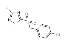 3-CHLORO-5-(4-CHLOROBENZYLSULFONYL)-1,2,4-THIADIAZOLE structure