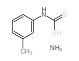 Carbamodithioicacid, N-(3-methylphenyl)-, ammonium salt (1:1) Structure