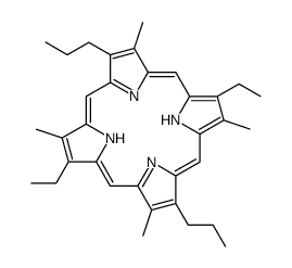 2,12-diethyl-3,8,13,18-tetramethyl-7,17-dipropyl-21,23-dihydroporphyrin结构式