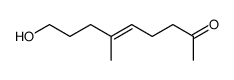 (E)-9-hydroxy-6-methyl-non-5-en-2-one结构式