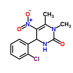 6-(2-chlorophenyl)-3,4-dimethyl-5-nitro-1,6-dihydropyrimidin-2-one Structure