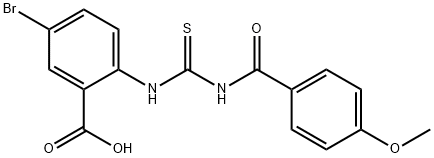 5-bromo-2-[[[(4-methoxybenzoyl)amino]thioxomethyl]amino]-benzoic acid picture