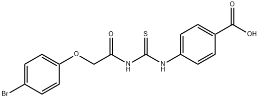 4-[[[[(4-bromophenoxy)acetyl]amino]thioxomethyl]amino]-benzoic acid结构式