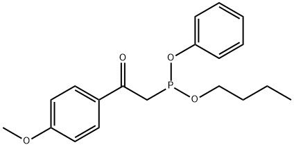 [2-(4-Methoxyphenyl)-2-oxoethyl]phosphonous acid butylphenyl ester结构式