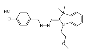 2-[(4-氯苯甲基亚肼基)甲基]-1-(2-甲氧乙基)-3,3-二甲基-3H-吲哚铵氯化物结构式