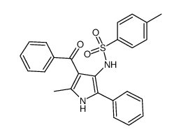 N-(4-benzoyl-5-methyl-2-phenyl-1H-pyrrol-3-yl)-4-methylbenzenesulfonamide Structure