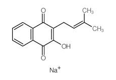 4-hydroxy-3-(3-methylbut-2-enyl)naphthalene-1,2-dione结构式