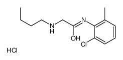 2-(butylamino)-N-(2-chloro-6-methylphenyl)acetamide,hydrochloride结构式