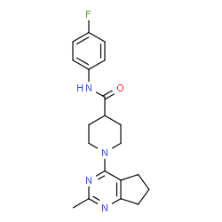 4-Piperidinecarboxamide, 1-(6,7-dihydro-2-methyl-5H-cyclopentapyrimidin-4-yl)-N-(4-fluorophenyl)- (9CI)结构式