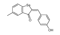 2-(p-Hydroxybenzylideno)-5-methyl-benzoselenophen-3-on结构式