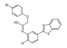 N-[5-(1,3-benzothiazol-2-yl)-2-chlorophenyl]-2-(4-bromophenoxy)acetamide结构式