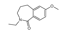 (9ci)-2-乙基-2,3,4,5-四氢-7-甲氧基-1H-2-苯并氮杂卓-1-酮结构式