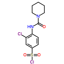 3-CHLORO-4-[(PIPERIDINE-1-CARBONYL)-AMINO]-BENZENESULFONYL CHLORIDE picture