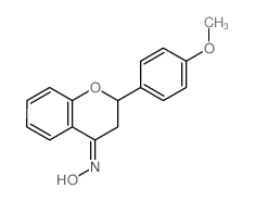 4H-1-Benzopyran-4-one,2,3-dihydro-2-(4-methoxyphenyl)-, oxime Structure