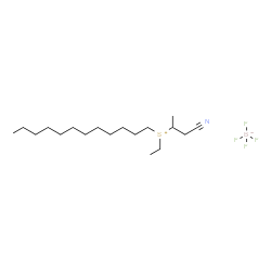 (2-cyano-1-methylethyl)dodecylethylsulphonium tetrafluoroborate(1-) structure