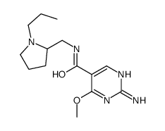 2-amino-4-methoxy-N-[(1-propylpyrrolidin-2-yl)methyl]pyrimidine-5-carboxamide结构式