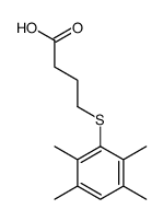 4-(2,3,5,6-tetramethylphenyl)sulfanylbutanoic acid Structure